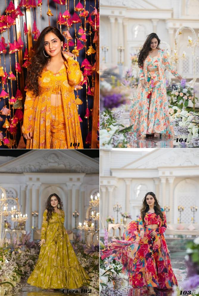 Clora Vol 1 By Lucaya Indo Western Koti Style Wedding Wear Readymade Clothing Distributors In India
